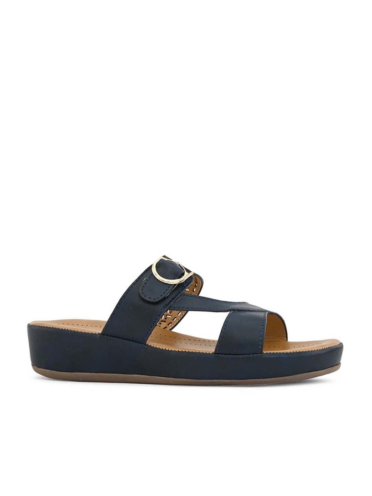 Pelle Albero Women's Blue Casual Wedges