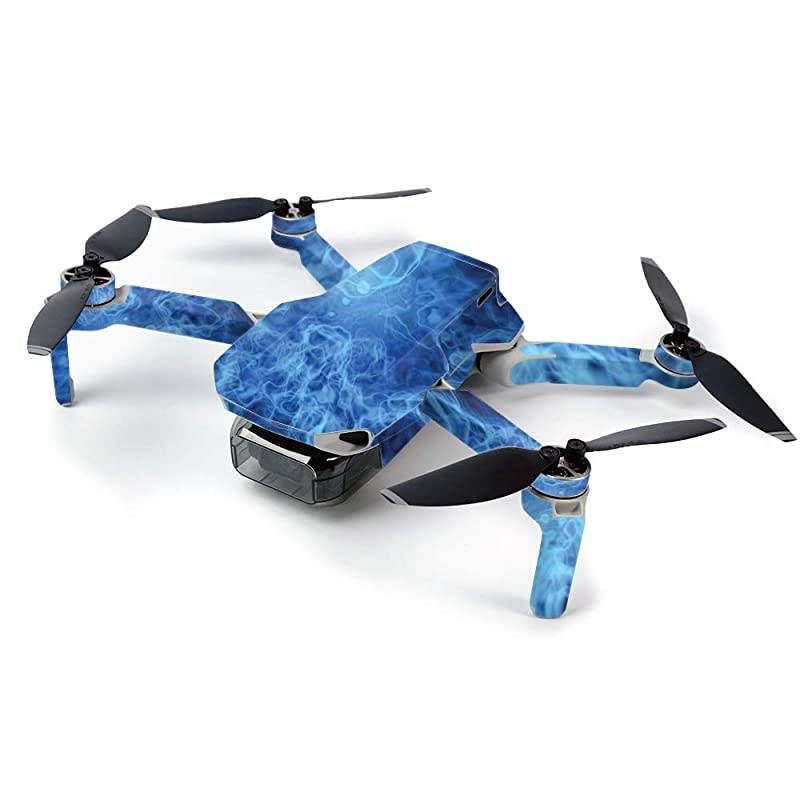 Skin for DJI Mavic Mini Portable Drone Quadcopter - Blue Mystic Flames | Protective, Durable, and Unique Vinyl Decal wrap cover | Easy To Apply, Remove, and Change Styles | Made in the USA