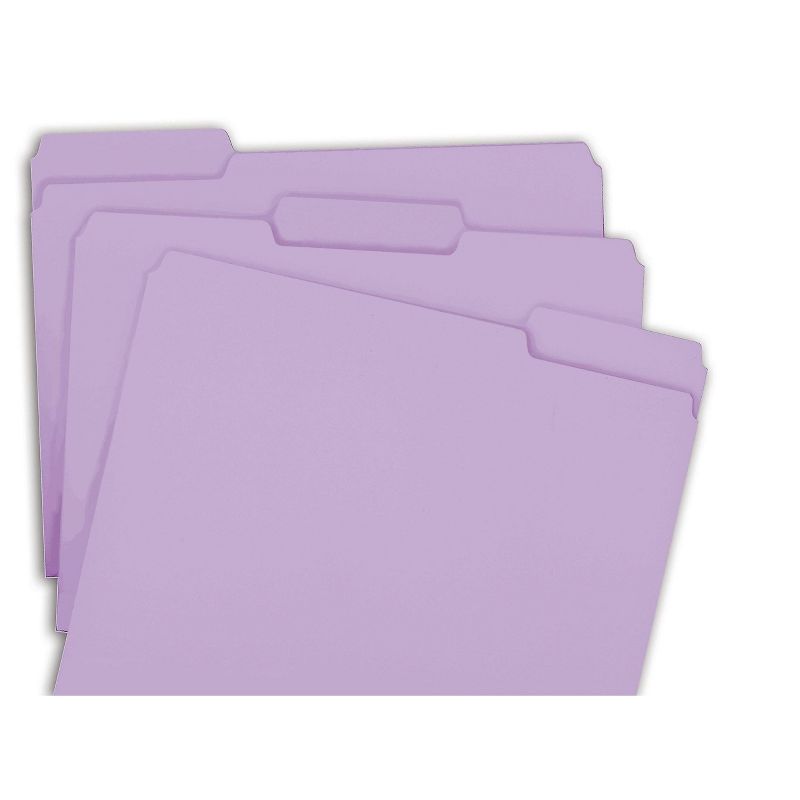 Smead File Folders 1/3 Cut Top Tab Letter Lavender 100/Box 12443