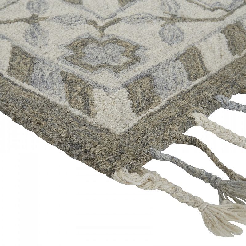 2'2"x8' Runner Swirl Loomed Rug Ivory/Black - Safavieh