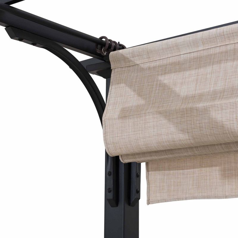 Lupine 12' x 9' Steel Frame Outdoor Sling Fabric Pergola With Adjustable Canopy - Sunjoy