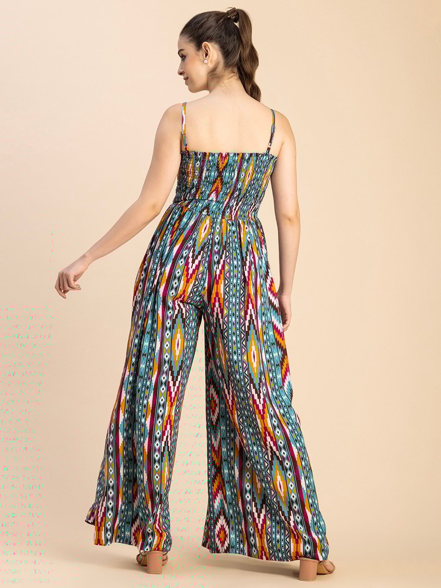 Moomaya Multicolor Printed Jumpsuit