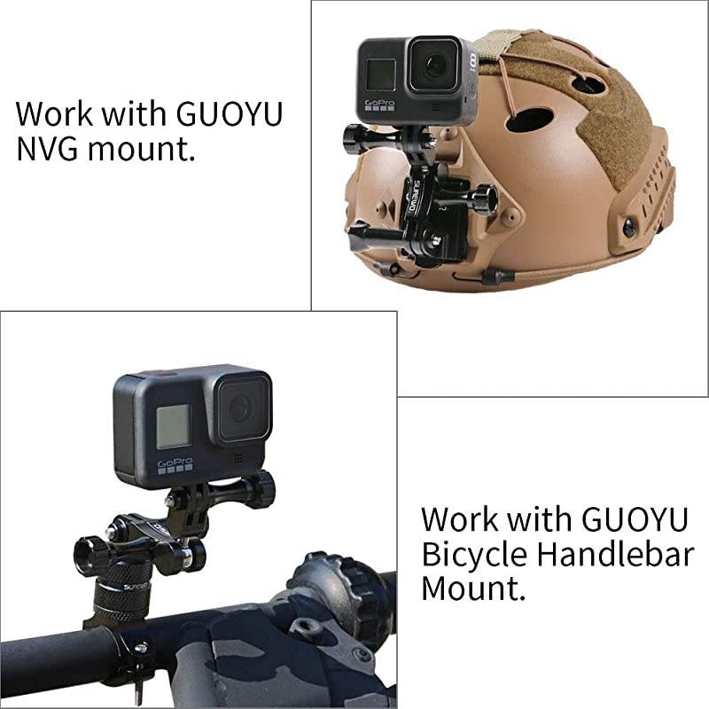 Alloy 360 Degree Rotation Ball Joint Mount Adapter Swivel Arm Mount Pivot Extension Accessories Compatible with Gopro Hero 98765 Black YI DJI Action Camera and Most Action Cameras