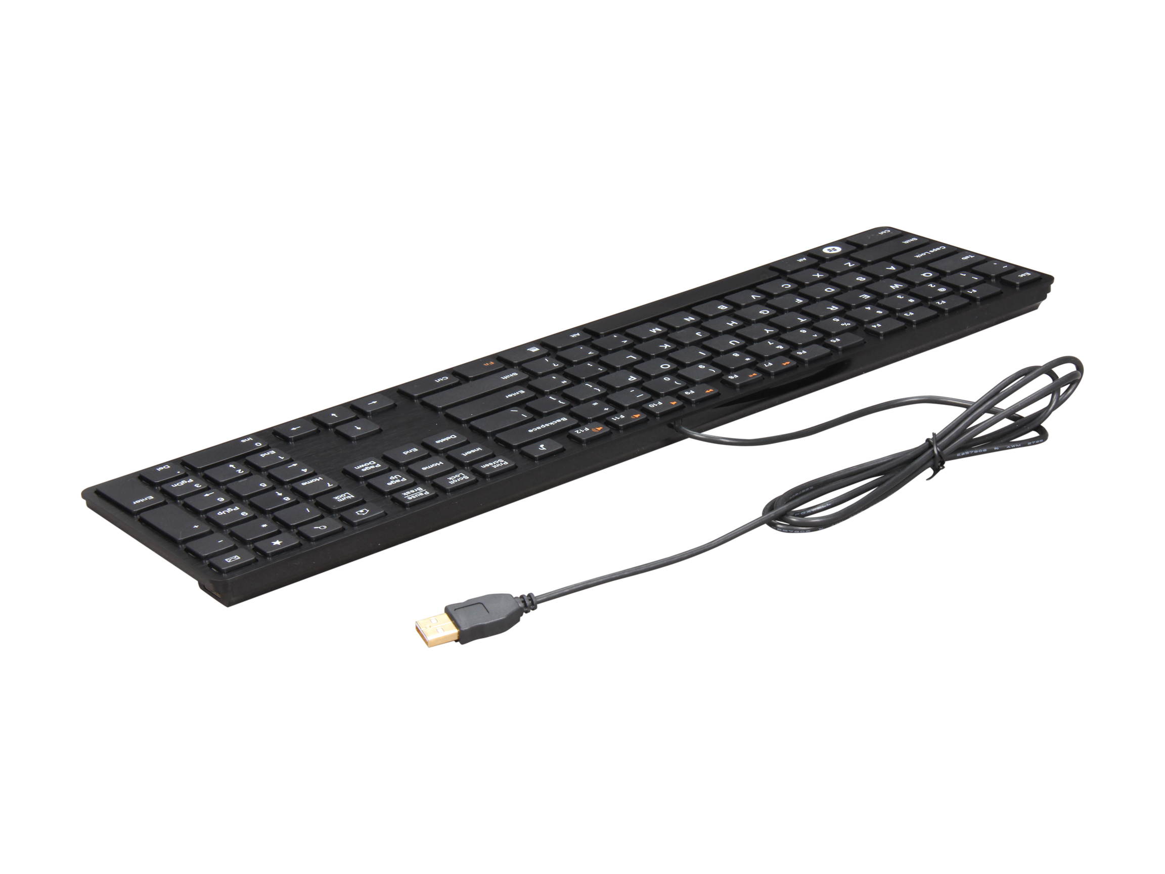 i-rocks KR-6402-BK Black Wired Aluminum X-Slim Keyboard for PC