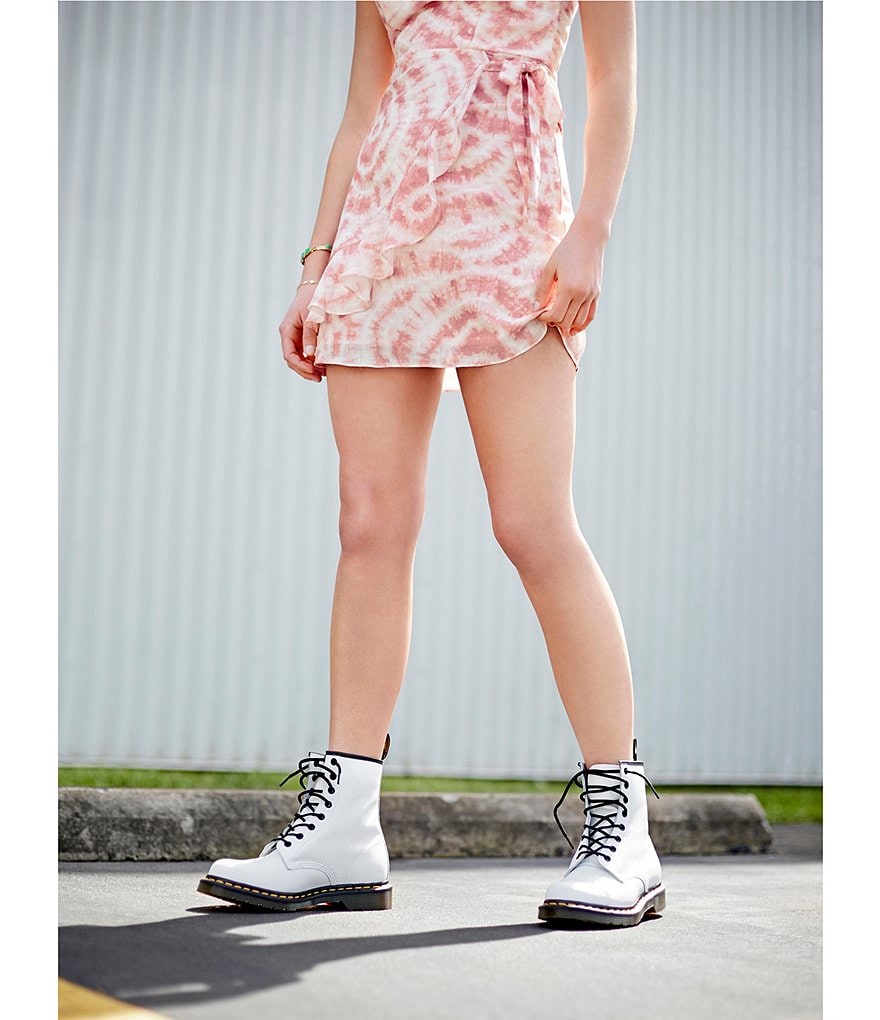 City Vibe Spaghetti Strap Tie-Dye Ruffle Faux-Wrap Dress