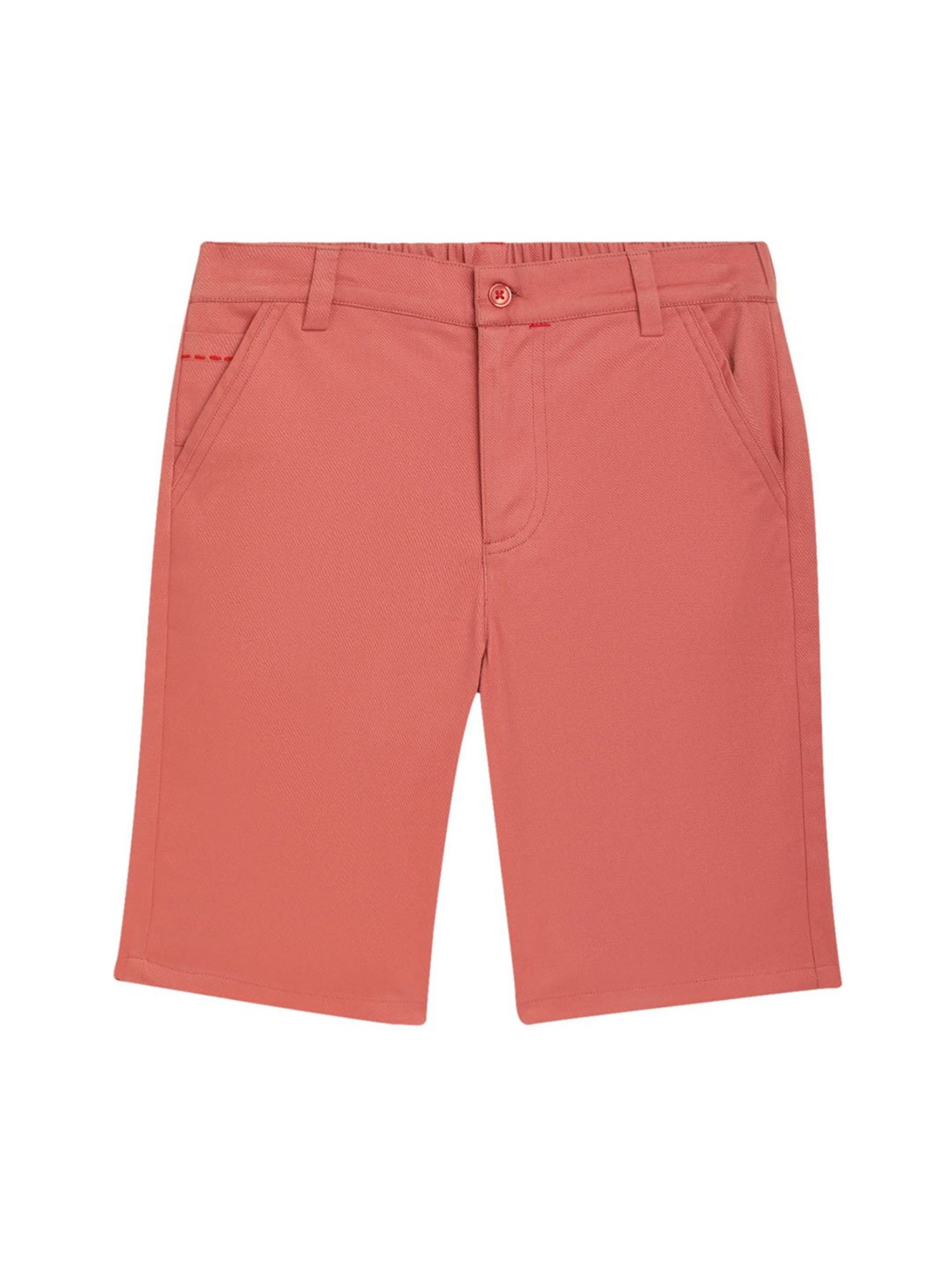 Blue Giraffe Kids Peach Solid Shorts