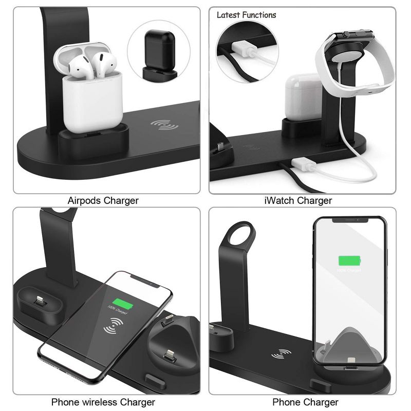 Trexonic Wireless 4 in 1 Multi-functional Charge Station Organizer