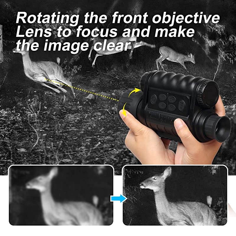 Infrared HD Night Vision Monocular with WiFi, WG-50 Plus,6-30X50MM Smart Digital Hunting Gear Can Takes 5mp Photo 720 Video from 1300ft Distance in Complete Darkness