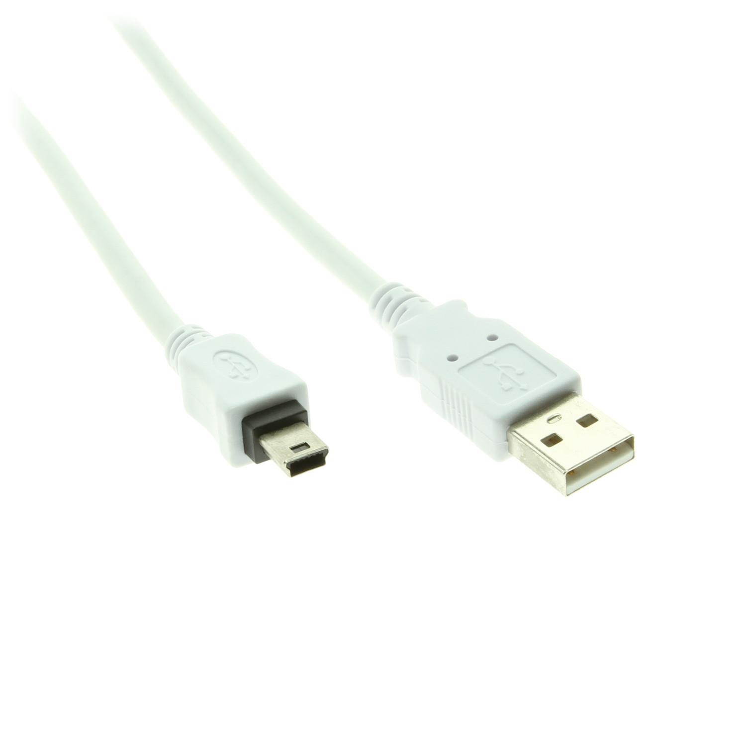 USBGear 8 inch USB A to Mini B Cable