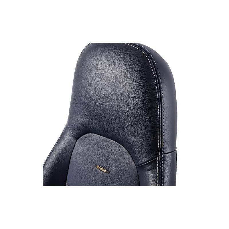 ICON Gaming Chair - Office Chair - Desk Chair - Real Leather - Midnight Blue/Graphite
