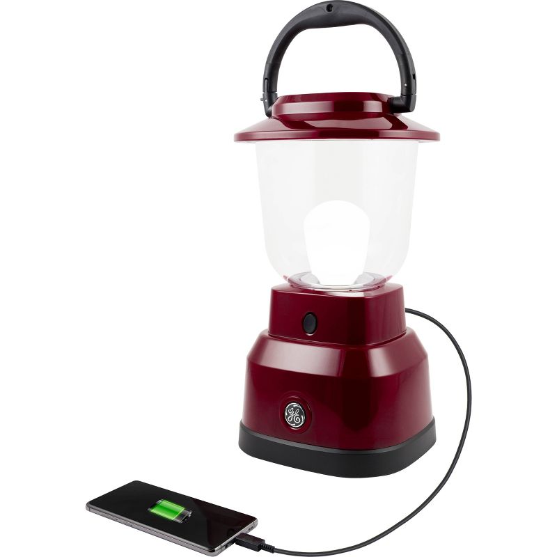6D 11.2" LED Outdoor Lantern With USB Charging - Red - Enbrighten