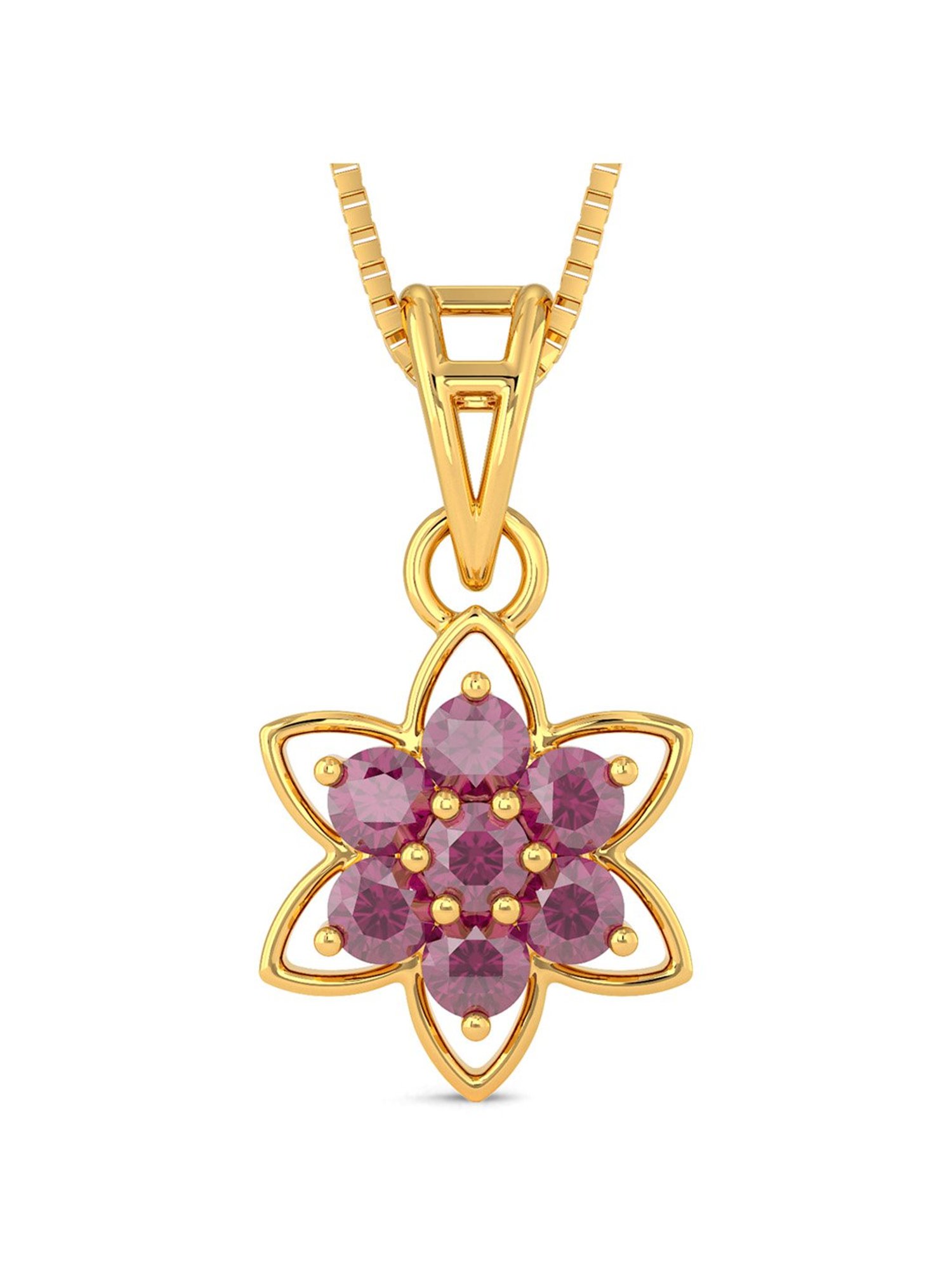Joyalukkas 22k Gold Floral Pendant Set for Women