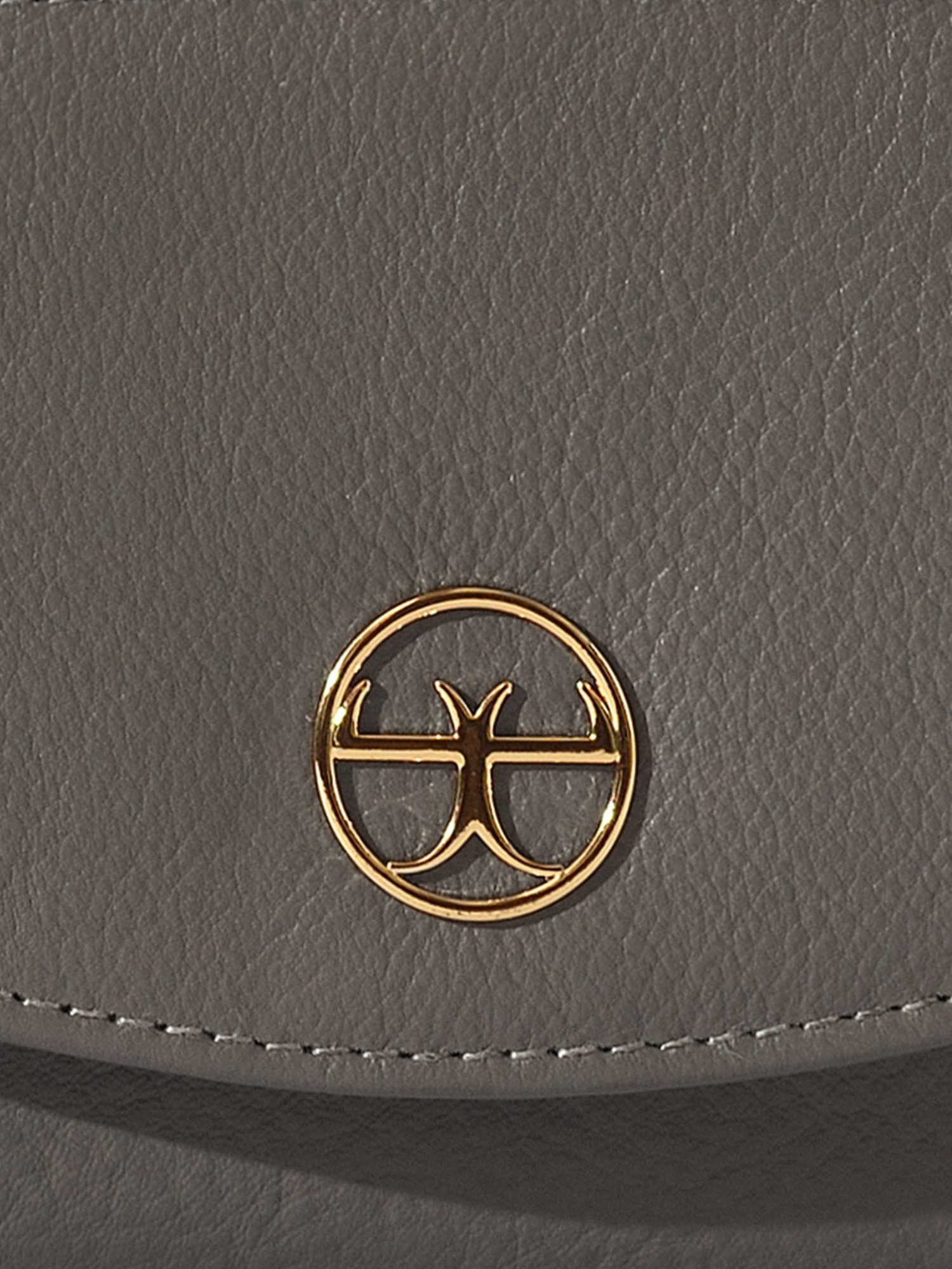 Eske Grey Leather Bi-Fold Wallet for Women