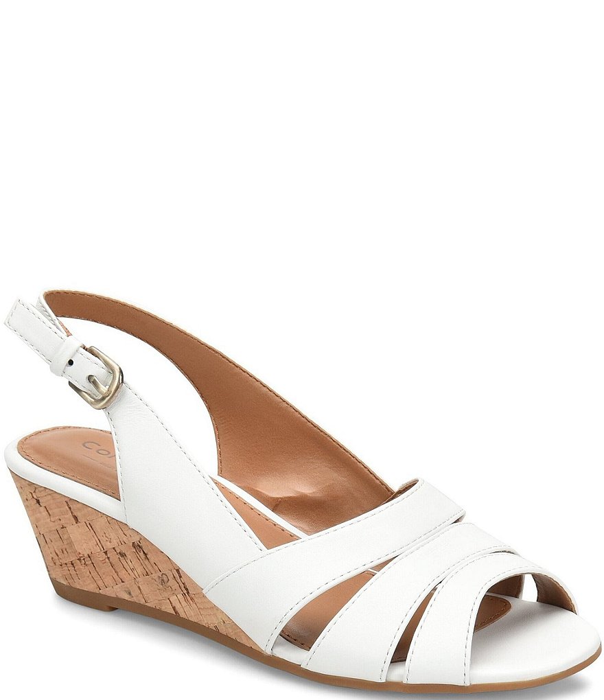 Comfortiva Randi Slingback Cork Wedge Sandals