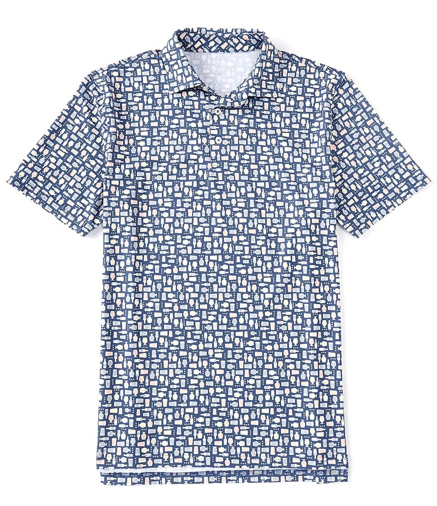 Polo Ralph Lauren Classic-Fit Multi-Color Stripe Mesh Short-Sleeve Polo Shirt