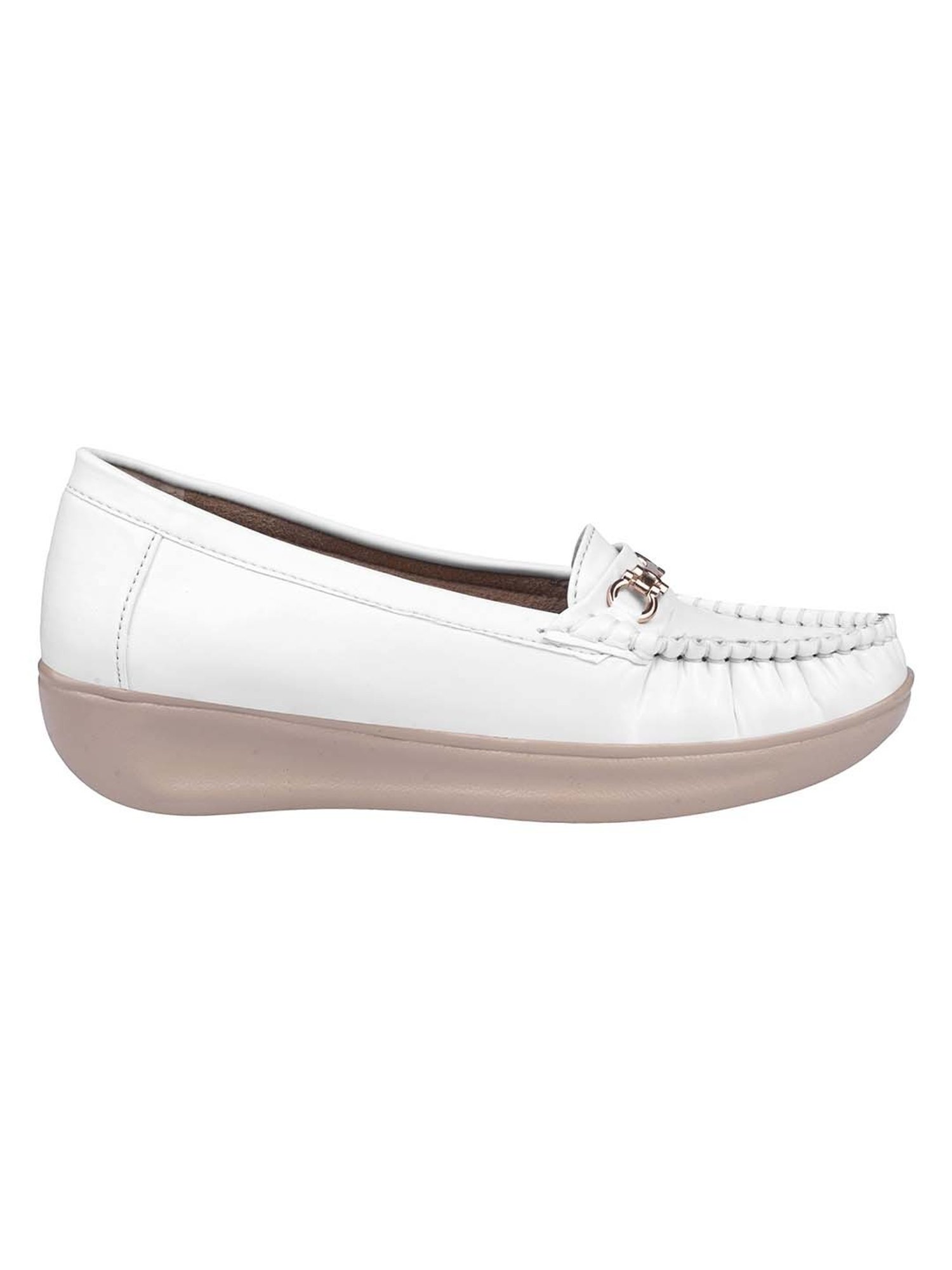 Shoetopia Kids White Casual Loafers