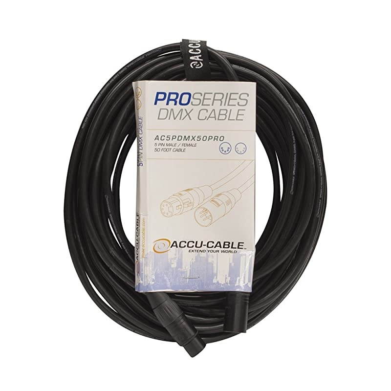 AC5PDMX50PRO 50 Foot 5-Pin DMX Cable