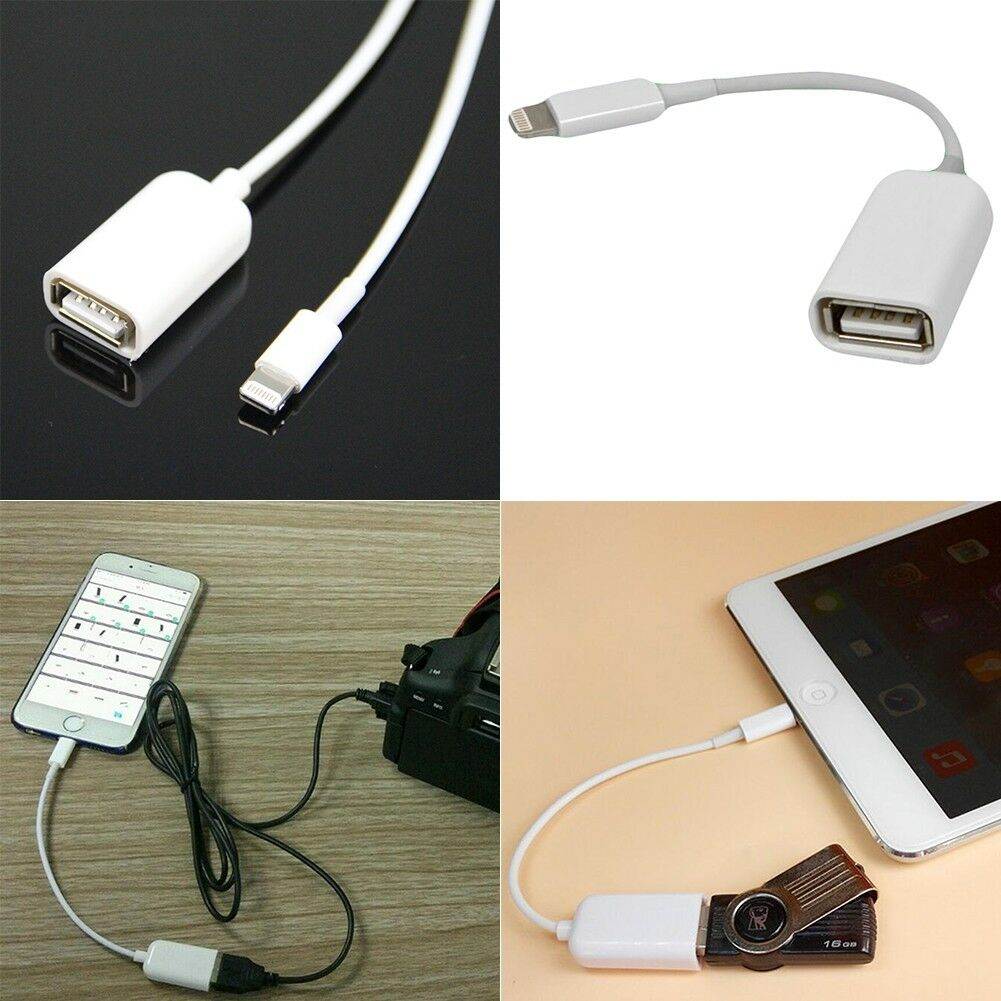 USB A to Apple Lightning 8 PIN Camera Keyboard Adapter Cable OTG iPhone 7 6 Plus 5