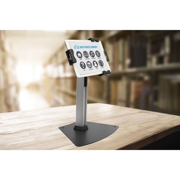 Kantek TS950 Tablet Kiosk Desktop Stand For 7" To 10" Tablets, Silver