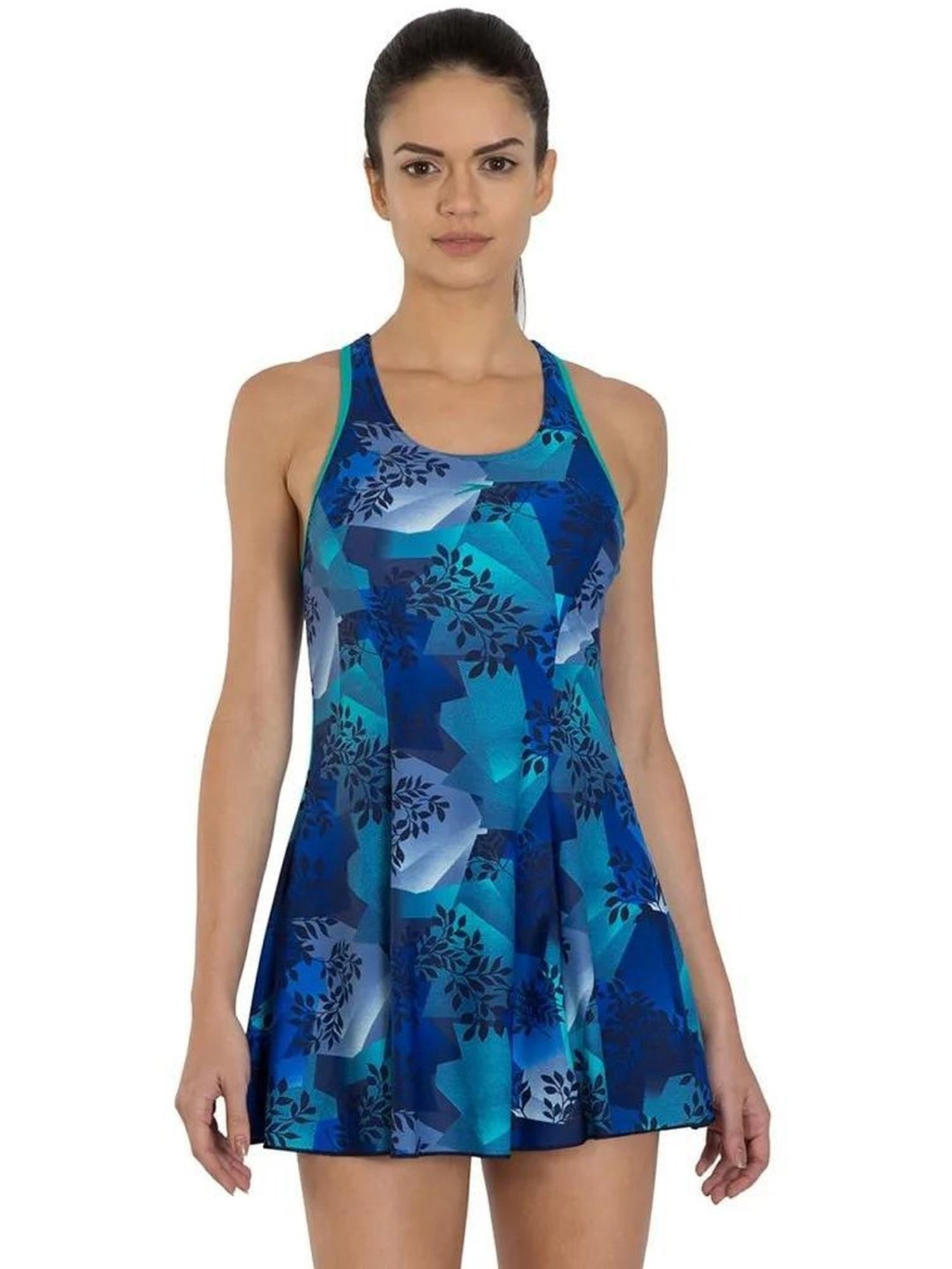 Speedo Blue Printed Swimsuit