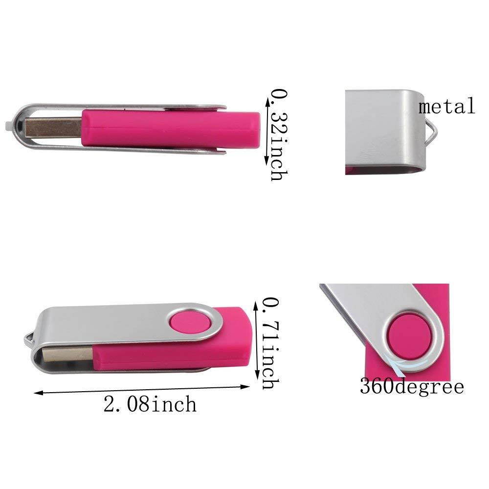 Swivel USB Flash Drives (8GB, Red Rose)