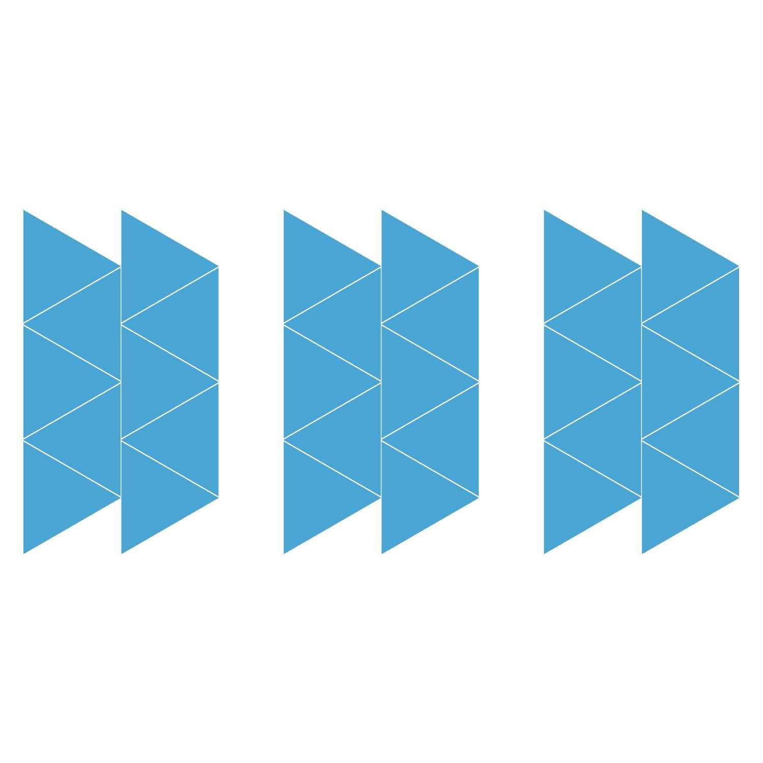 LiteMark 3.5 Inch White Triangle Decals - Pack of 30