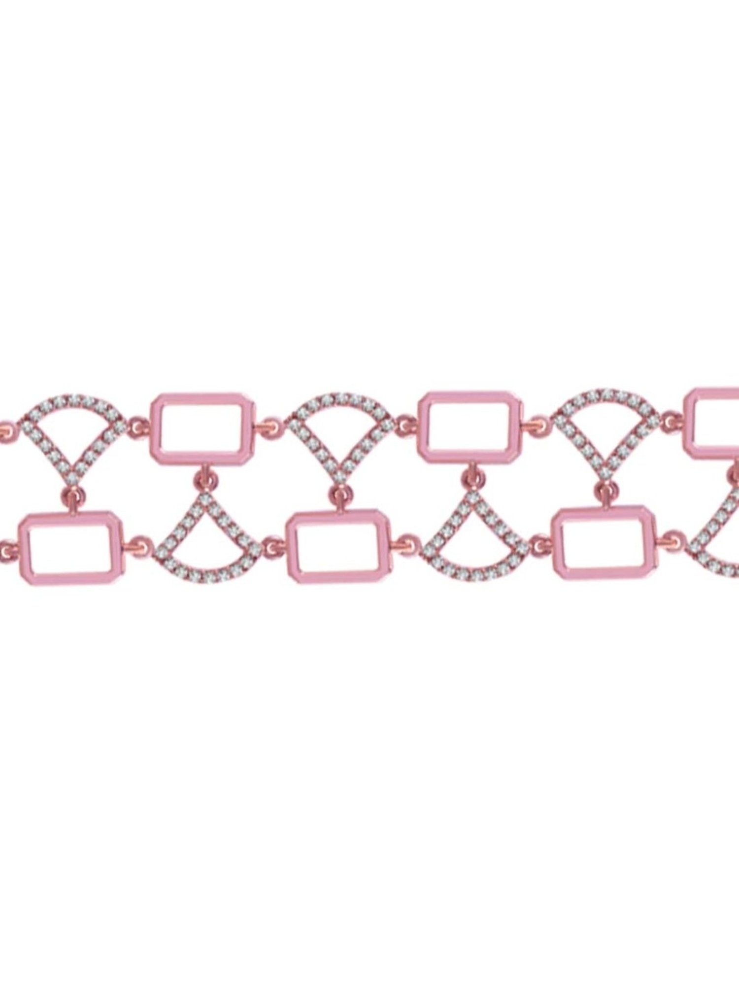 Clara Enzo 92.5 Sterling Silver Swarovski Zirconia Bracelet