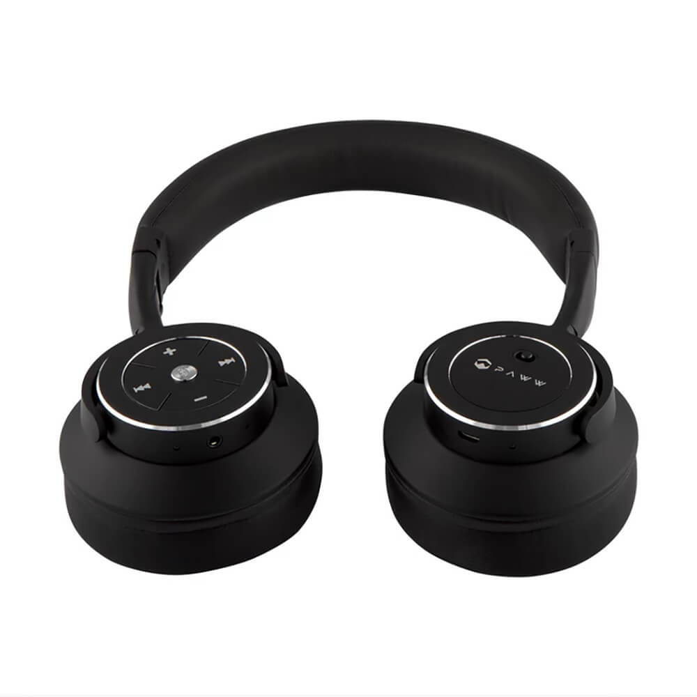 Paww WaveSound 3 Bluetooth Headphones &ndash; Active Noise Cancelling Headphones with Airplane Adapter, Charging Cable & Carrying Case &ndash; Foldable Travel Headphones/Over-Ear Headphones