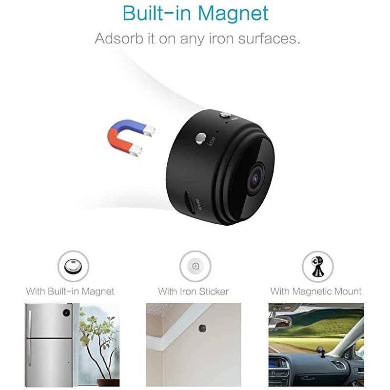 Spy Camera Wireless Hidden WiFi Mini Camera HD 1080P Portable Home Security Cameras Covert Nanny Cam Small Indoor Outdoor Video Recorder Motion Activated Night Vision A10 Plus 2020 Version