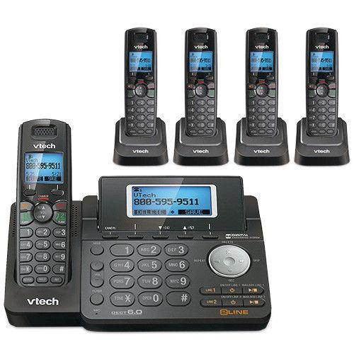 VTech DS6151-11 + 4 DS6101-11 2 Line Expandable cordless phone