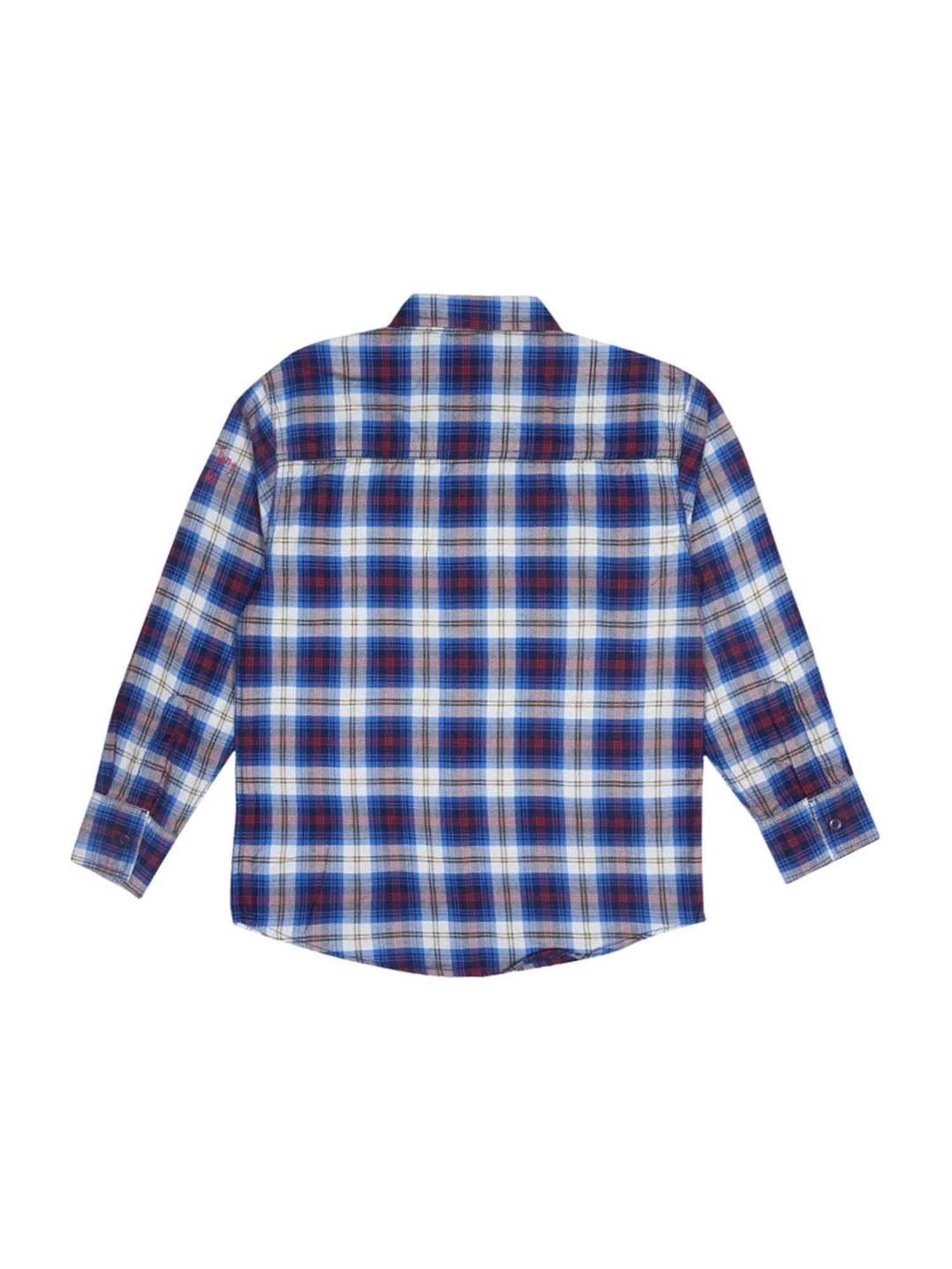 Gini & Jony Kids Multicolor Cotton Plaid Pattern Shirt