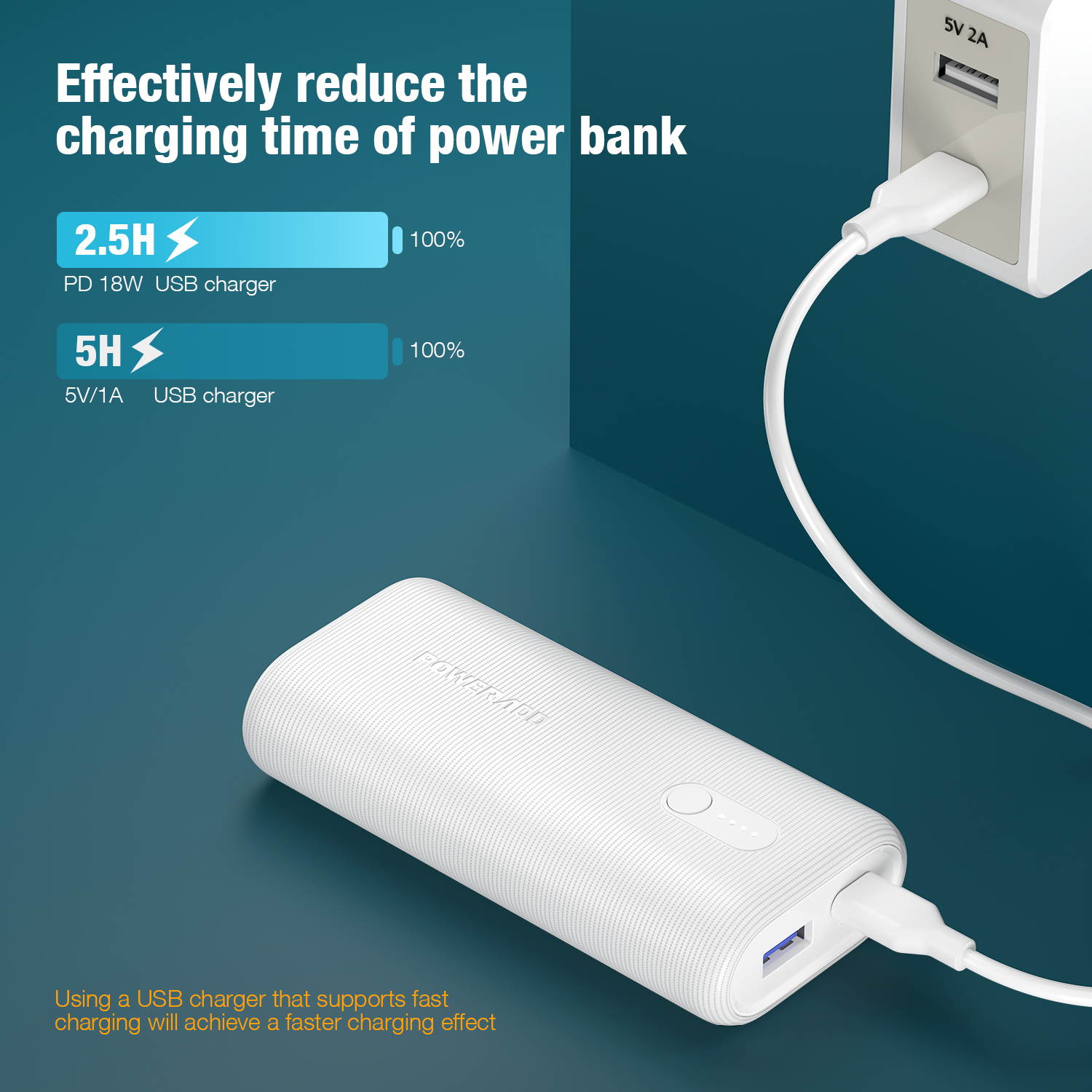 Poweradd 10000mAh High-Speed Charging Portable Charger PD 18W, EnergyCell Power Bank for iPhone 11/iPhone 11 Pro/iPhone 8/Samsung S and More