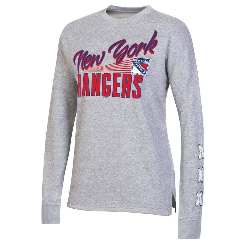 NHL New York Rangers Women's Netminder Open Neck Fleece Sweatshirt - M