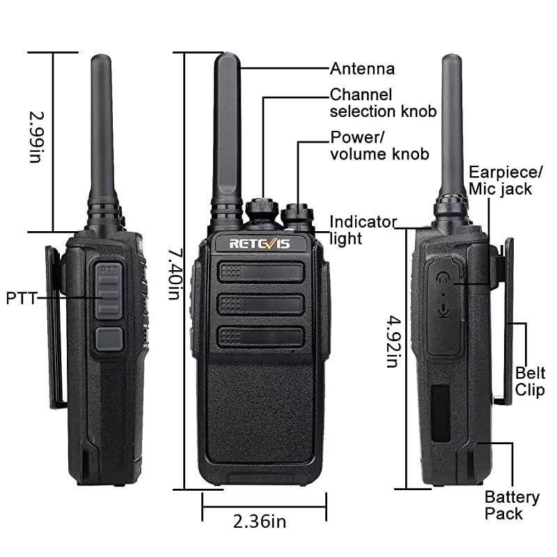 RT28 Walkie Talkies Rechargeable,Small Two Way Radio,Local Alarm VOX Hands Free,Handheld 2 Way Radio with USB Charger,for Business Hotel School Restaurant(10 Pack)