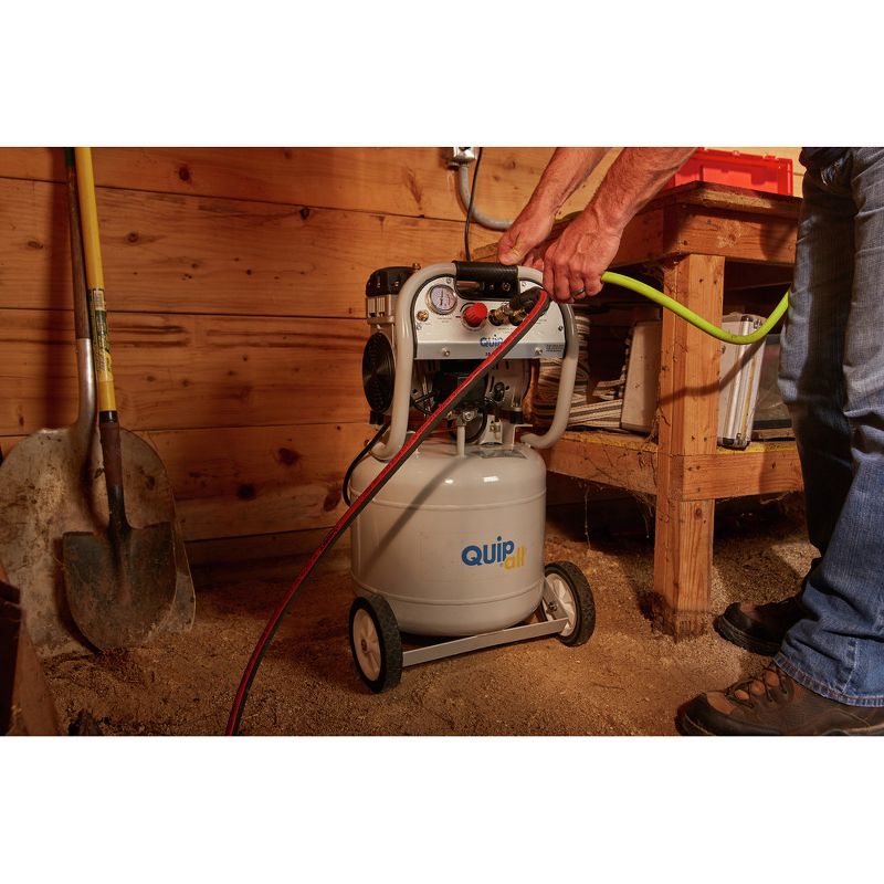 Quipall 10-2-SIL 2 HP 10 Gallon Oil-Free Portable Air Compressor