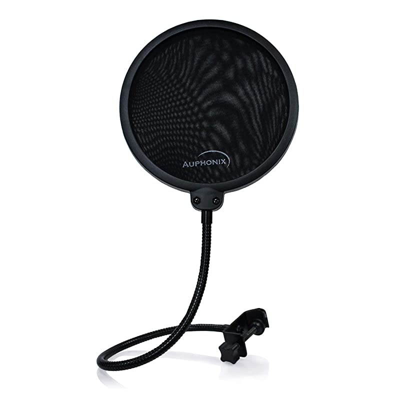 Microphone Pop Filter MPF1 EasyOn 6inch Shield for Powerful Vocals Blocks Thud Pop BP Plosives S Hiss for Clear as a Bell Sound Double Optimized Mesh Filter Windscreen Cover Mask