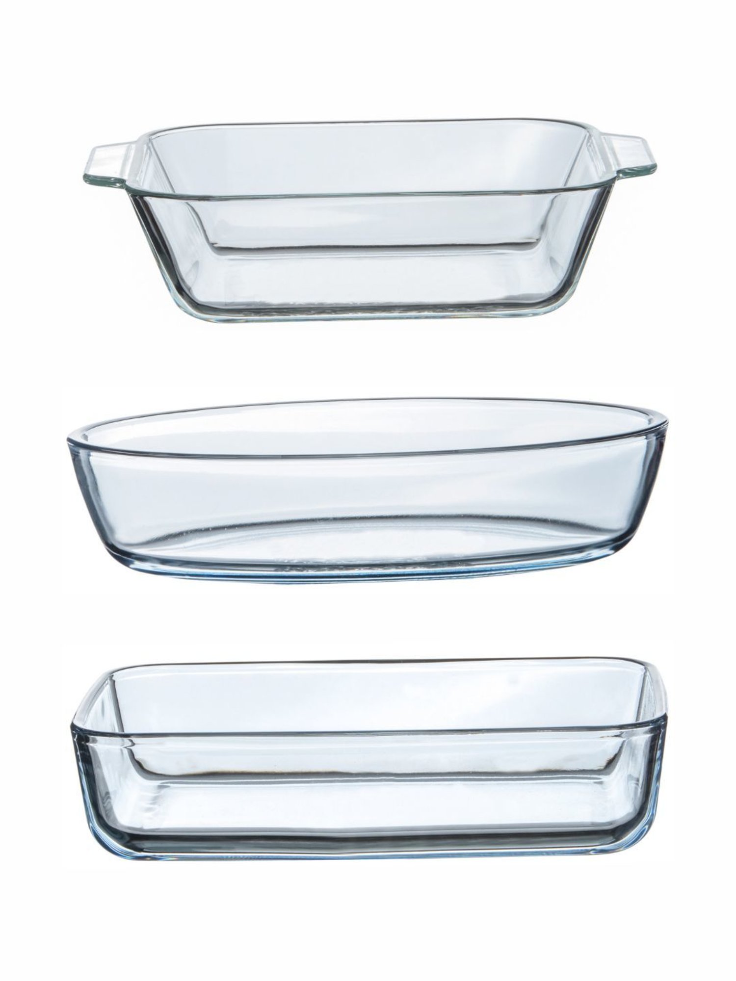 Roxx Transparent Glass Baking Dish - Set of 3