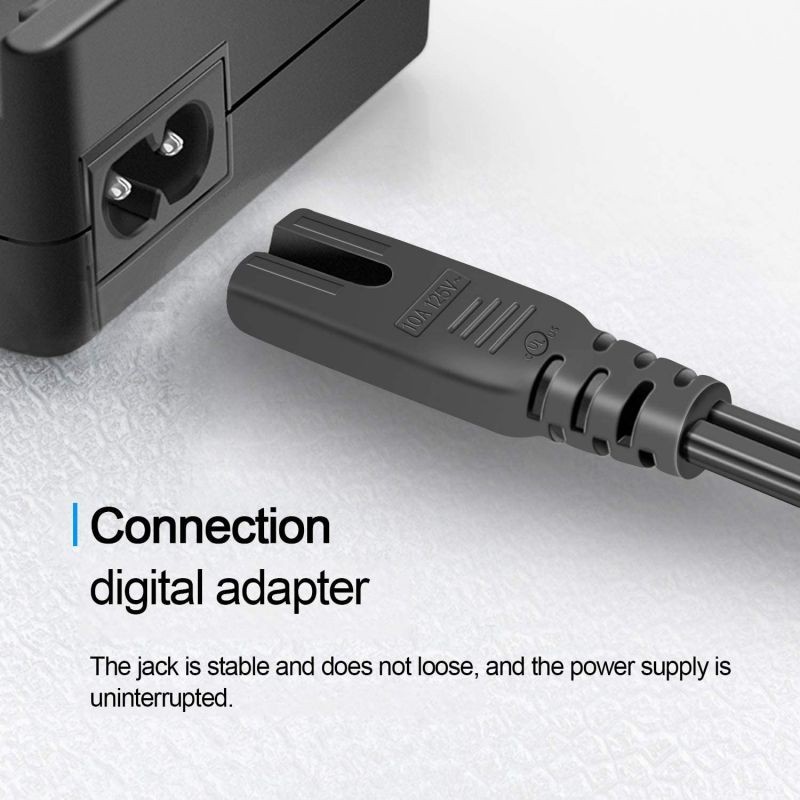 NAHAO 2 Prong Slot Printer Power Cord Cable for HP Envy/OfficeJet Canon Pixma/Maxify Epson Stylus/Workforce/Expression Premium/Artisan Printer Brother Samsung Xpress and More