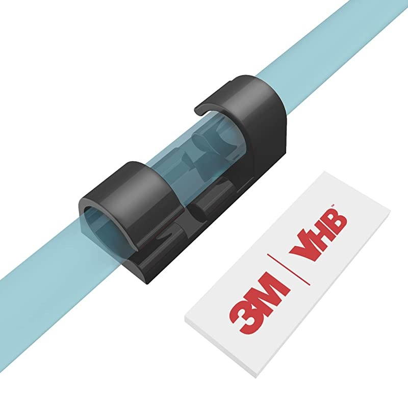 Cable Clips with Strong SelfAdhesive  Cable Management TV PC Wire Holder Sticky Tidy and Organise Cords and Wires 40 Pcs Black