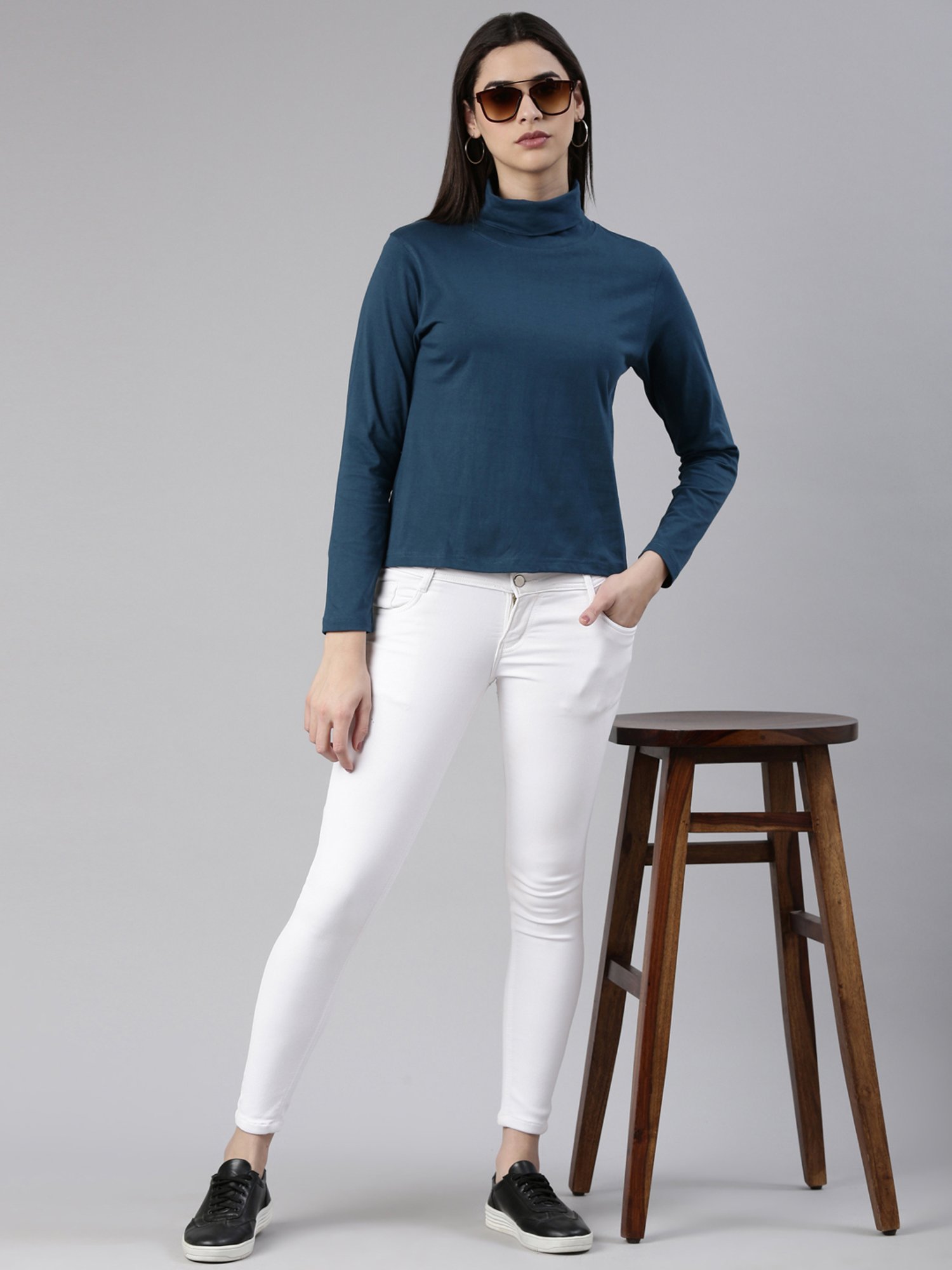 Kryptic Teal Cotton Regular Fit T-Shirt (Pack Of 2)