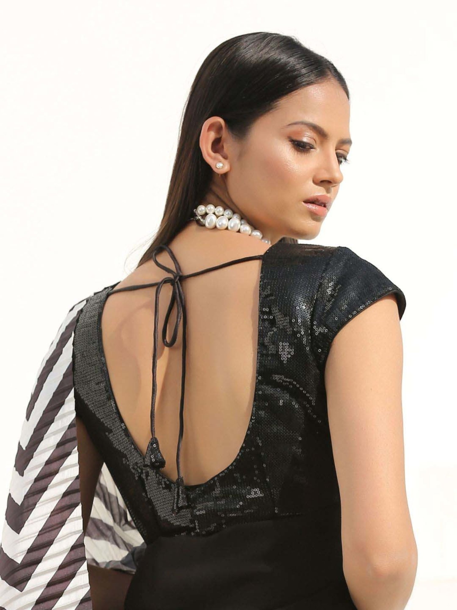 Swtantra Black Embellished Readymade Blouse