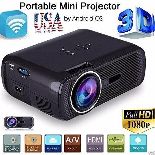 5000 lumens full hd 1080p led lcd 3d pc av vga hdmi tv home theater projector my
