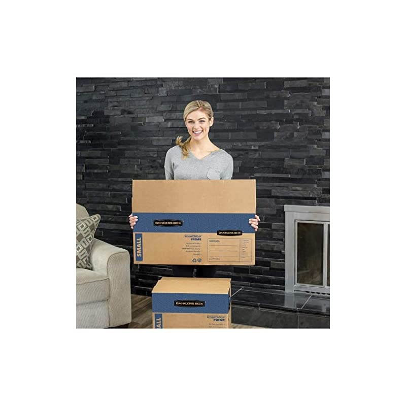 SmoothMove Prime Moving Boxes, Tape-Free and Fast-Fold Assembly, Small, 16 x 12 x 12 Inches, 5 Pack (8862701)