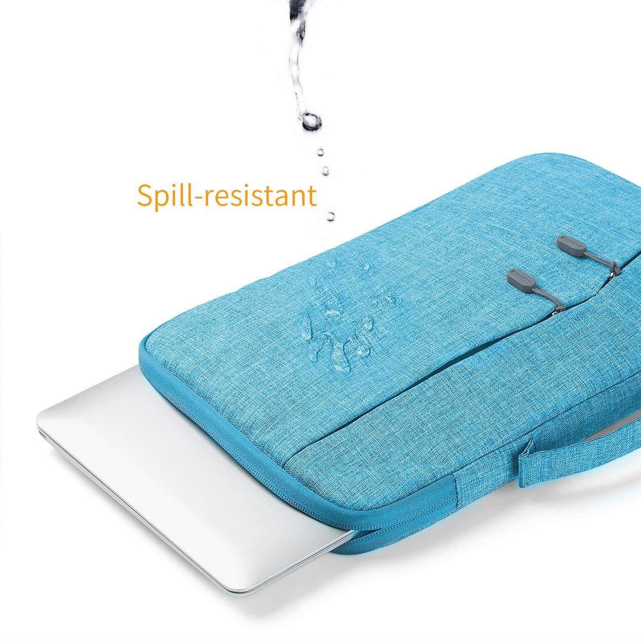 Megoo 13 Inch Sleeve Case for Microsoft Surface Laptop/Book 2 13.5"/iPad pro 12.9"/13.3" MacBook Air/MacBook Pro,13" Chromebook Tablet Laptop Slim Water Resistant Carrying Case with Handle (Blue)