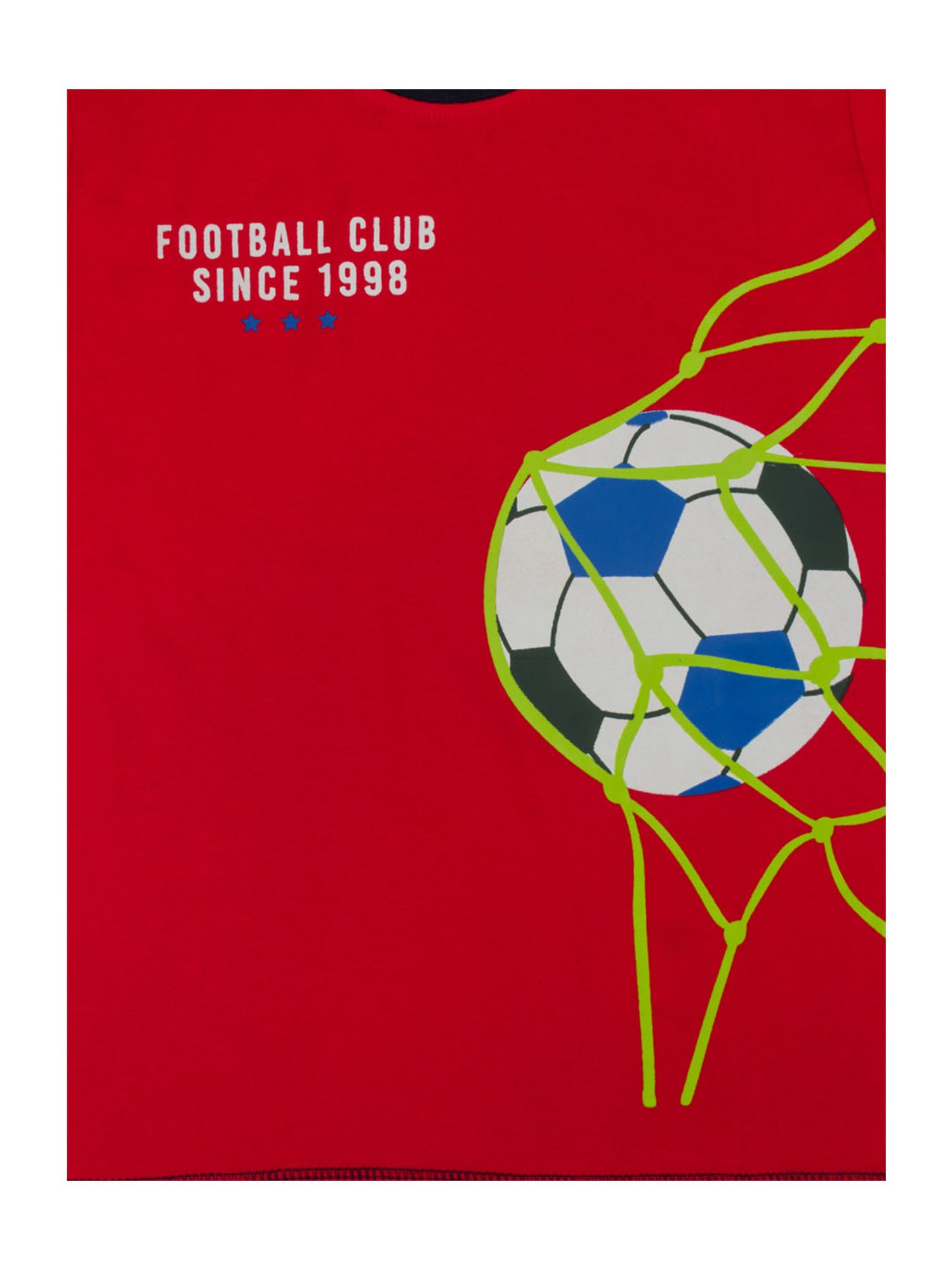 Todd N Teen Kids Printed Red & Navy T-Shirt with Shorts