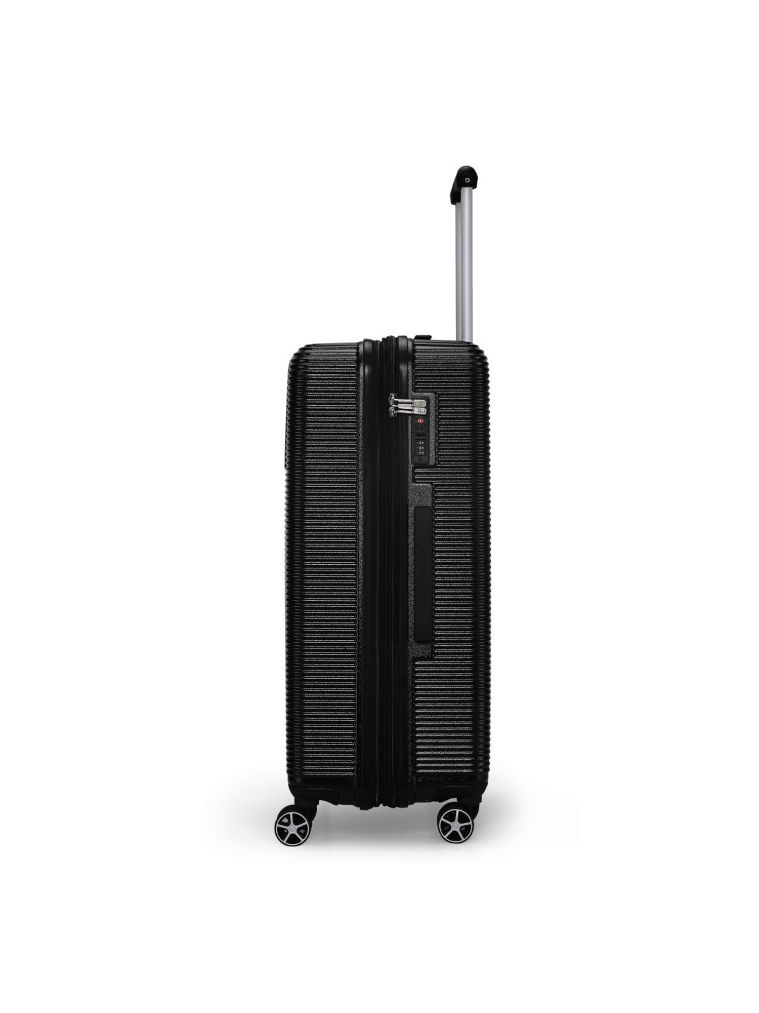 Calvin Klein Avenue Black Textured Hard Cabin Trolley Bag - 78 cm