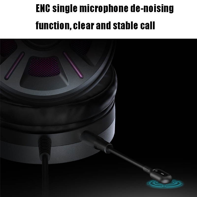 Rapoo VH510 USB Interface Virtual 7.1 Channel RGB All-inclusive Gaming Headset, Cable Length: 2.2m