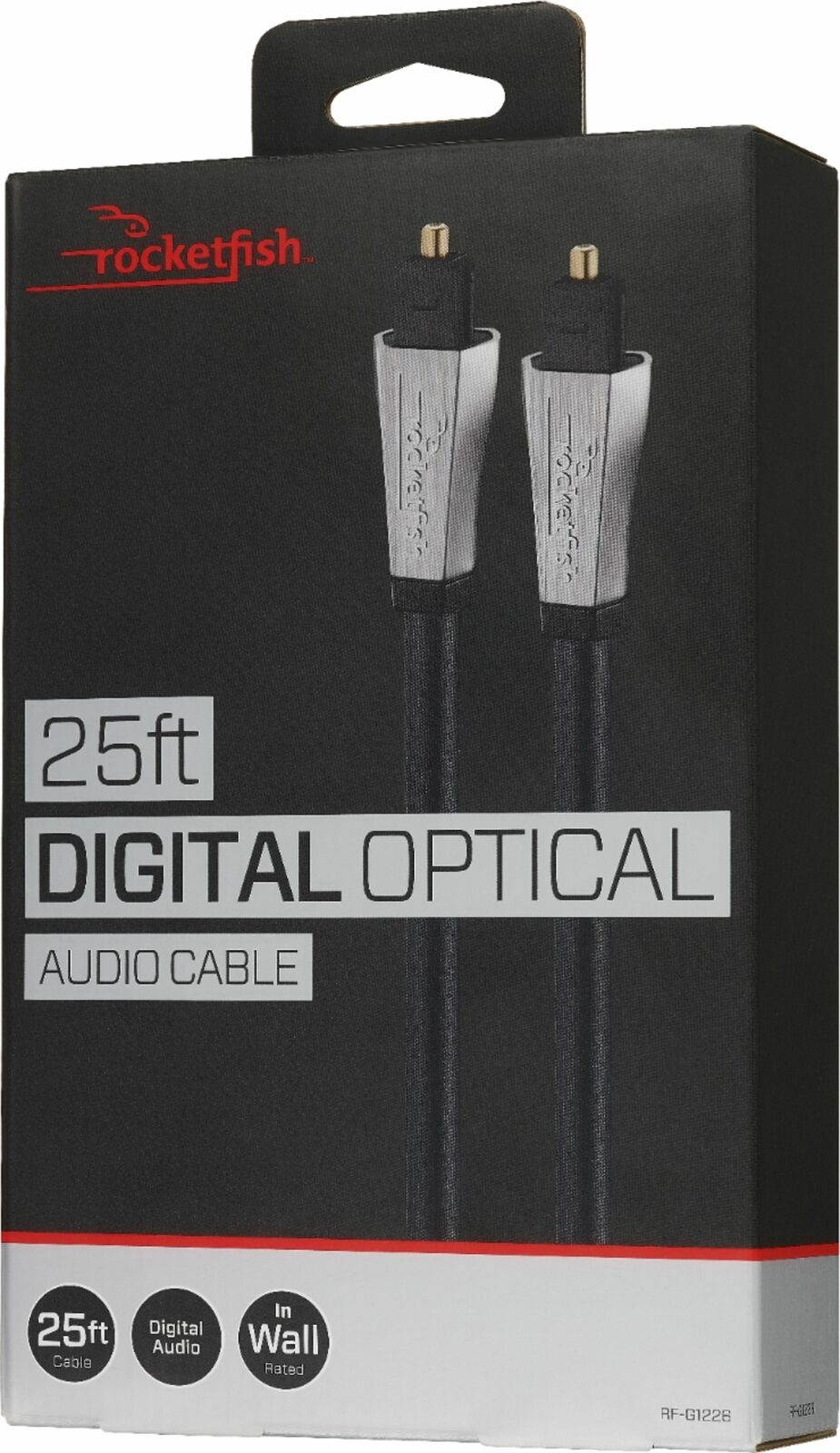 Rocketfish- 25 Toslink Optical Audio Cable - Black