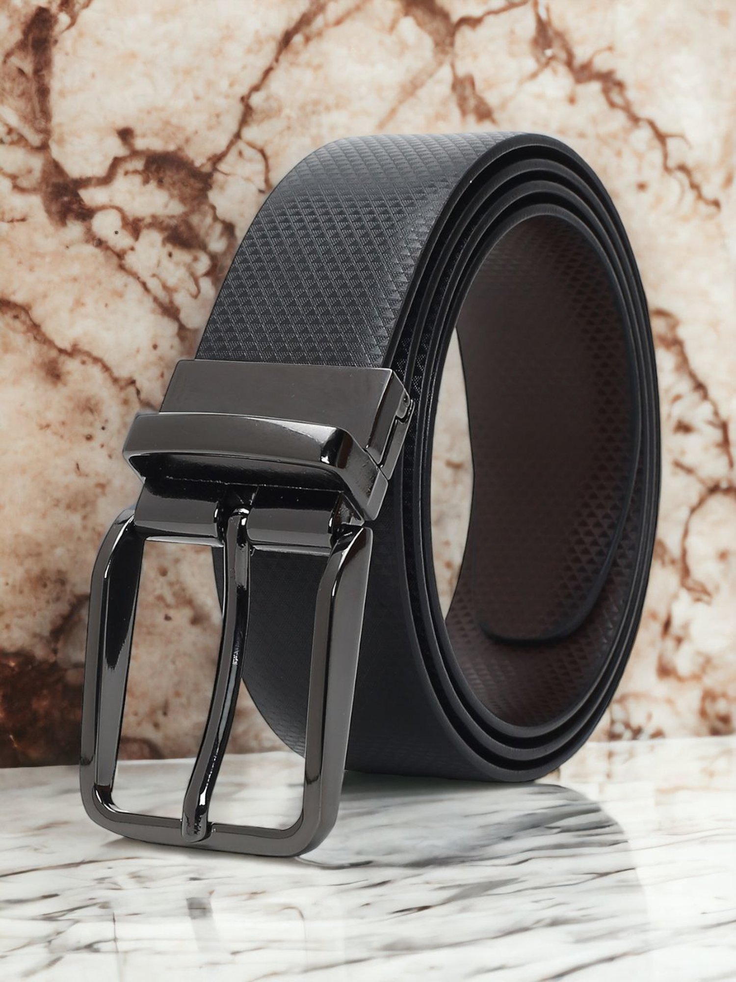 Crusset Black Formal Belt for Men