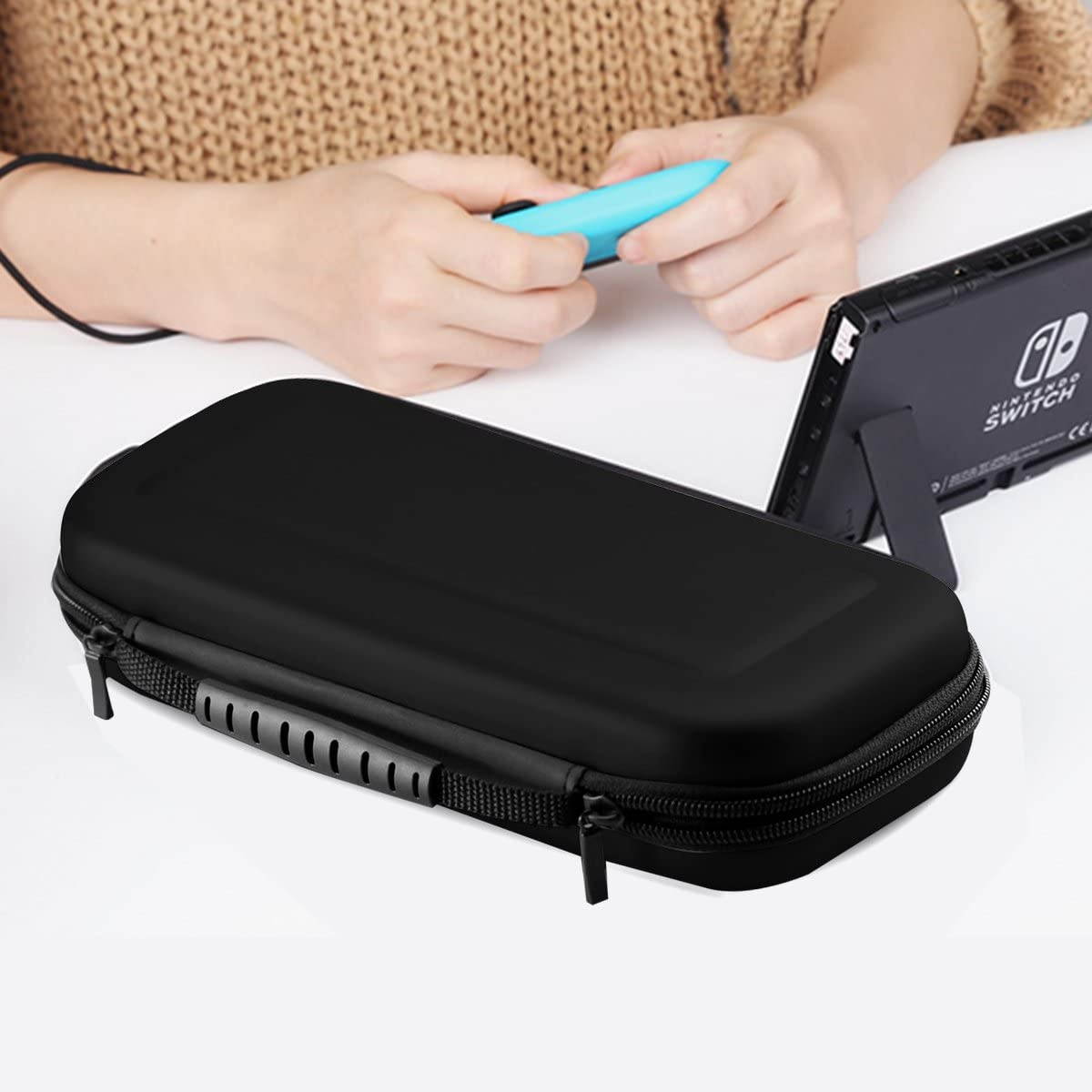 ProCase Nintendo Switch Case, Hard Shell Travel Carrying Box Case for Nintendo Switch with 8 Game Cards Holders -Black